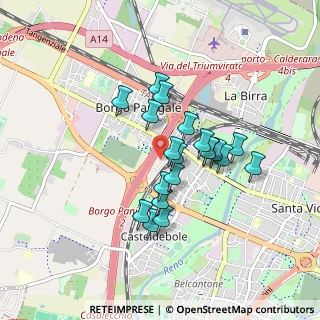 Mappa Via Caduti di Amola, 40132 Bologna BO, Italia (0.6945)
