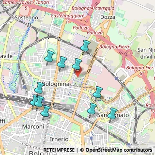 Mappa Via Ferruccio Parri, 40128 Bologna BO, Italia (1.06909)