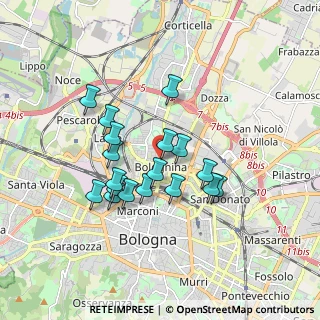 Mappa Via Corticella, 40128 Bologna BO, Italia (1.49611)