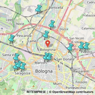 Mappa Via di Corticella, 40139 Bologna BO, Italia (2.61692)