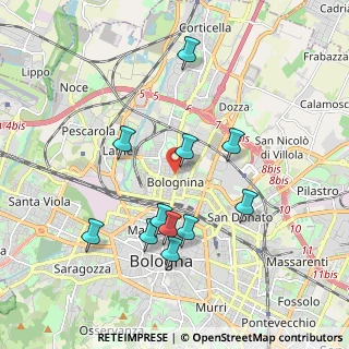 Mappa Via di Corticella, 40139 Bologna BO, Italia (1.85727)