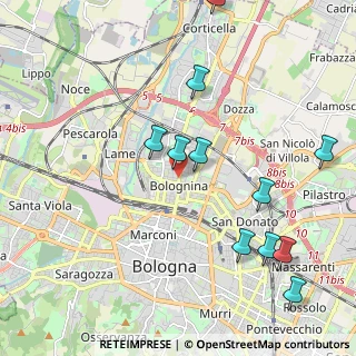 Mappa Via di Corticella, 40139 Bologna BO, Italia (2.38909)