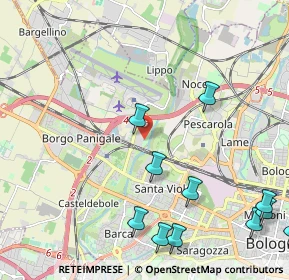 Mappa Via della Berleta, 40132 Bologna BO, Italia (2.83364)