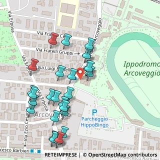 Mappa Via Luigi Bertelli, 40129 Bologna BO, Italia (0.125)