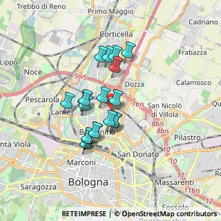 Mappa Via Vittorio Alfieri, 40128 Bologna BO, Italia (1.3835)