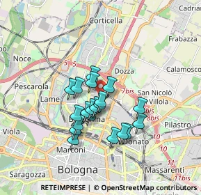 Mappa Via Vittorio Alfieri, 40128 Bologna BO, Italia (1.3445)