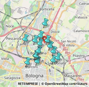 Mappa Via Vittorio Alfieri, 40128 Bologna BO, Italia (1.402)