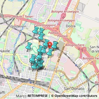 Mappa Via Vittorio Alfieri, 40128 Bologna BO, Italia (0.7515)