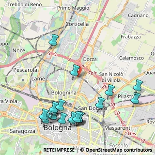 Mappa Via Carlo Jussi, 40128 Bologna BO, Italia (2.705)