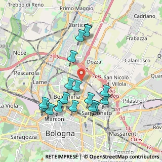 Mappa Via Carlo Jussi, 40128 Bologna BO, Italia (1.91353)