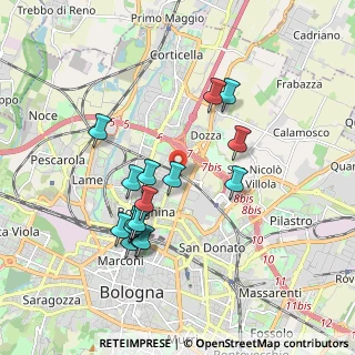 Mappa Via Carlo Jussi, 40128 Bologna BO, Italia (1.74875)