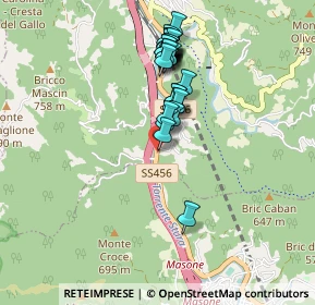 Mappa Via. Isolagiugno, 16013 Campo Ligure GE, Italia (0.84643)