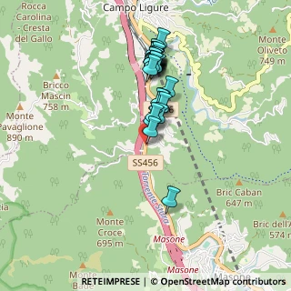 Mappa Via. Isolagiugno, 16013 Campo Ligure GE, Italia (0.84643)