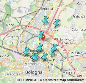 Mappa Via Don Giovanni Fornasini, 40128 Bologna BO, Italia (1.57)