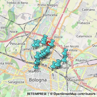Mappa Via Alfredo Calzolari, 40128 Bologna BO, Italia (1.364)