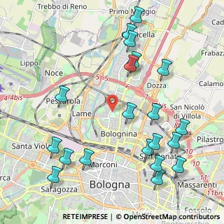 Mappa , 40129 Bologna BO, Italia (2.5385)