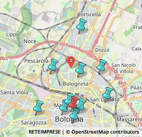 Mappa , 40129 Bologna BO, Italia (2.21818)