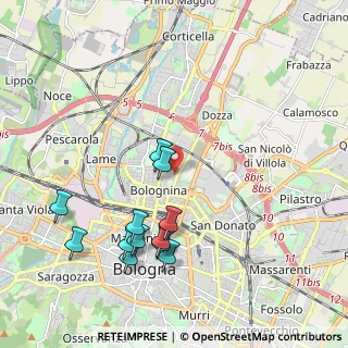 Mappa Via Pietro Faccini, 40128 Bologna BO, Italia (2.15167)