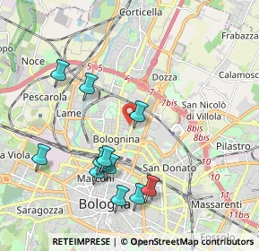 Mappa Via Pietro Faccini, 40128 Bologna BO, Italia (2.07)