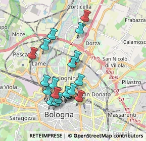 Mappa Via Pietro Faccini, 40128 Bologna BO, Italia (1.7845)