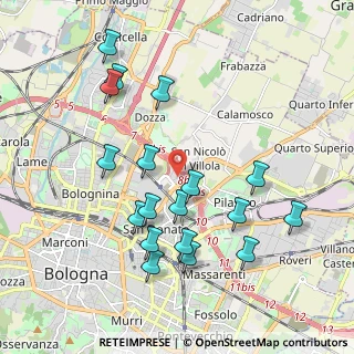 Mappa Via Michelino, 40126 Bologna BO, Italia (2.07444)