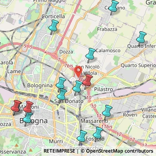 Mappa Via Michelino, 40126 Bologna BO, Italia (2.85867)