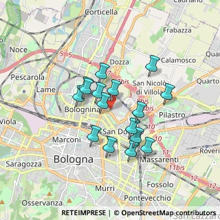 Mappa Via della Costituzione, 40128 Bologna BO, Italia (1.4275)