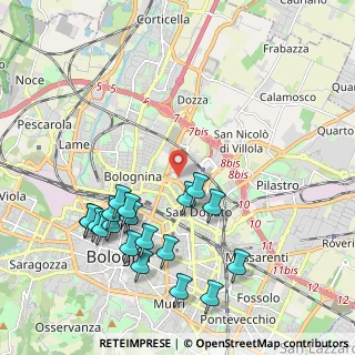 Mappa Via della Costituzione, 40128 Bologna BO, Italia (2.29105)