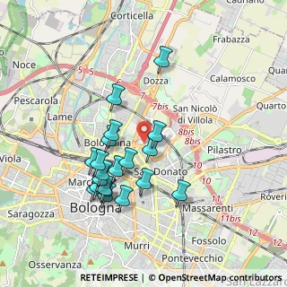 Mappa Via della Costituzione, 40128 Bologna BO, Italia (1.7425)