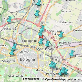 Mappa Via della Costituzione, 40128 Bologna BO, Italia (2.96833)