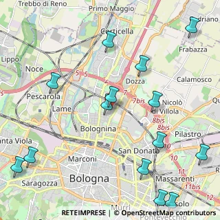 Mappa Via Bruno Arnaud, 40128 Bologna BO, Italia (2.87714)