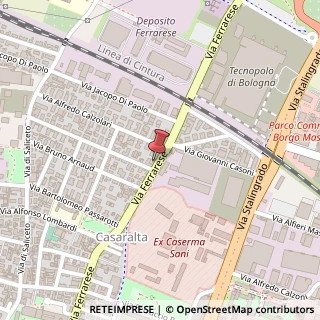 Mappa Via Ferrarese, 102, 40128 Bologna, Bologna (Emilia Romagna)