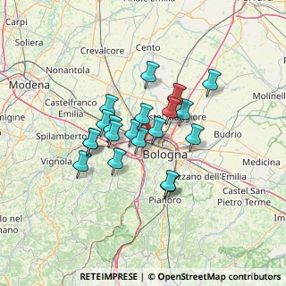 Mappa 40132 Bologna BO, Italia (10.4155)