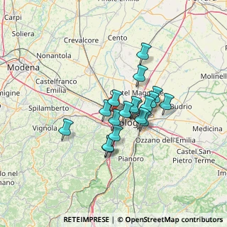 Mappa 40132 Bologna BO, Italia (9.74722)