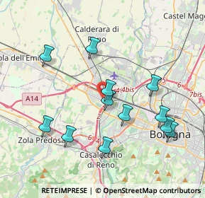 Mappa 40132 Bologna BO, Italia (3.94667)