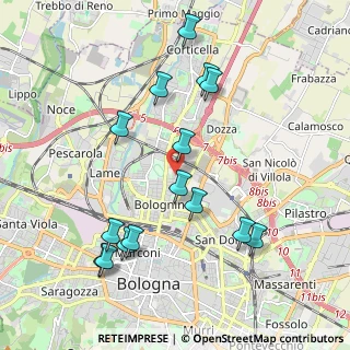Mappa Via di Saliceto, 40128 Bologna BO, Italia (2.138)