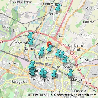 Mappa Via di Saliceto, 40128 Bologna BO, Italia (2.2545)
