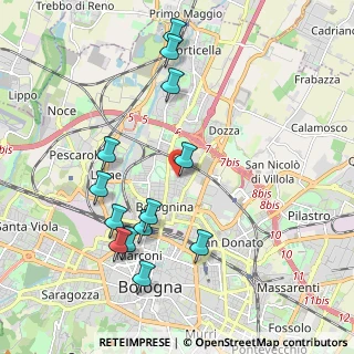 Mappa Via di Saliceto, 40128 Bologna BO, Italia (2.13923)