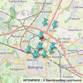 Mappa Via di Saliceto, 40128 Bologna BO, Italia (1.50455)