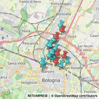 Mappa Via Ezio Cesarini, 40129 Bologna BO, Italia (1.1375)