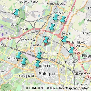 Mappa Via Ezio Cesarini, 40129 Bologna BO, Italia (2.23455)