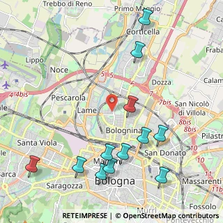 Mappa Via Ezio Cesarini, 40129 Bologna BO, Italia (2.565)