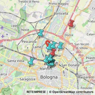 Mappa Via Ezio Cesarini, 40129 Bologna BO, Italia (1.50786)