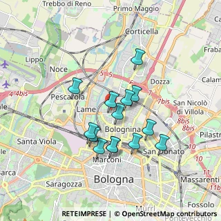 Mappa Via Ezio Cesarini, 40129 Bologna BO, Italia (1.505)