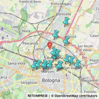 Mappa Via Ezio Cesarini, 40129 Bologna BO, Italia (1.81188)