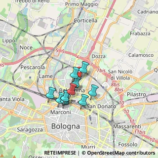 Mappa Via Giorgio Vasari, 40128 Bologna BO, Italia (1.31667)