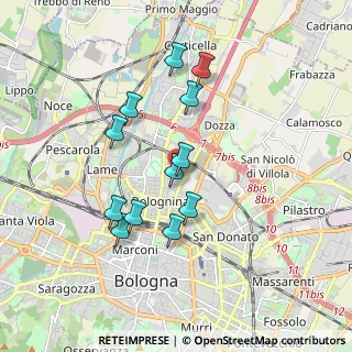 Mappa Via Giorgio Vasari, 40128 Bologna BO, Italia (1.625)