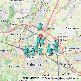 Mappa Via Bartolomeo Passarotti, 40128 Bologna BO, Italia (1.66643)