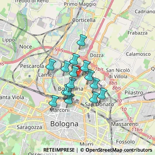 Mappa Via Giorgio Vasari, 40128 Bologna BO, Italia (1.27267)