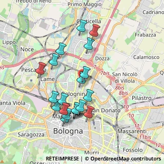 Mappa Via Bartolomeo Passarotti, 40128 Bologna BO, Italia (1.8655)
